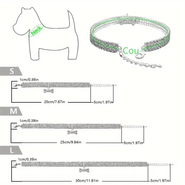 Collier brillants Os – Image 7