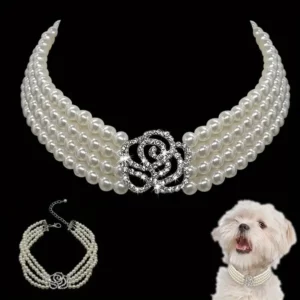 Collier perles Fleur