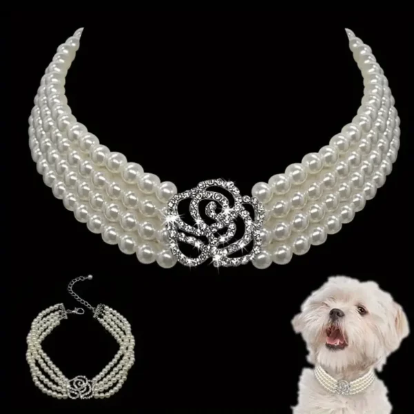 Collier perles Fleur